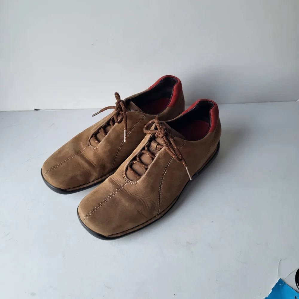 Cole Haan Tan and Red Oxfords